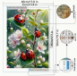 Preview: Diamond Painting Blumen mit Marienkäfern
